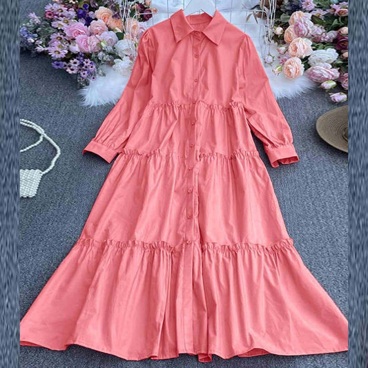 Frill Style Western Patch-Work Long Frock.