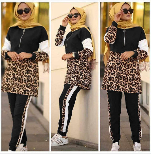 Cheetah Style Turkish 2-Pcs Winter Tracksuit.