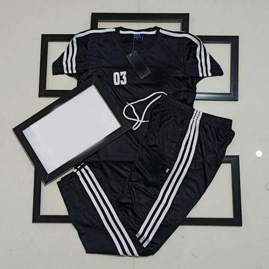 3-Stripe Style Abibas 2-Pcs Summer Suit.